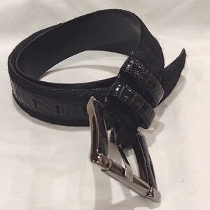 Carlisle Cowhide and Patent Leather Belt Size M NWOT